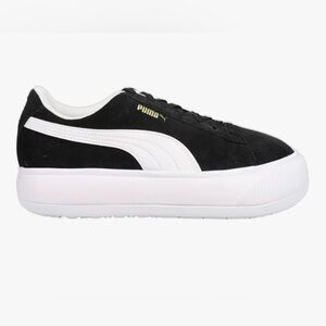PUMA NIB Womens Suede Mayu Platform Sneakers Shoes Casual - Black - Size 11